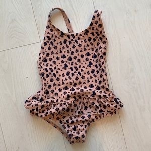Liewood pink leopard swimsuit size 104-110cm